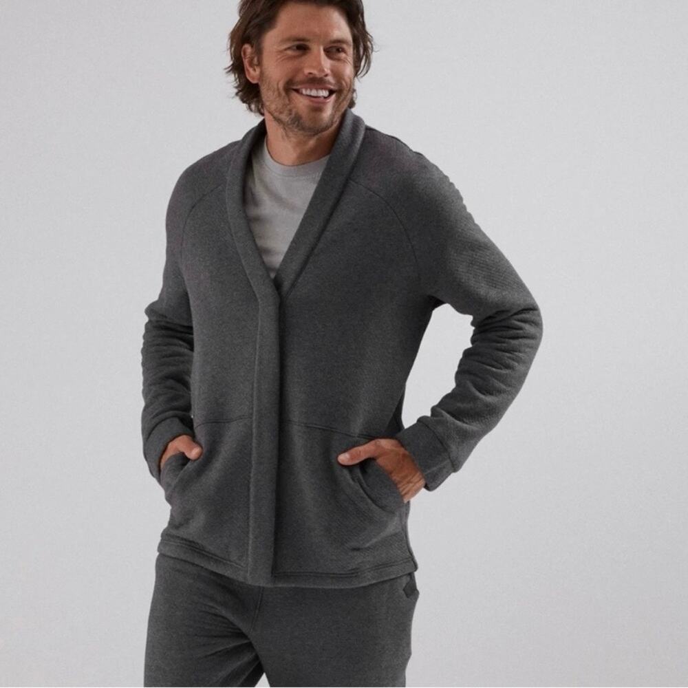 Lunya Gray Men's Cardigan Sweater